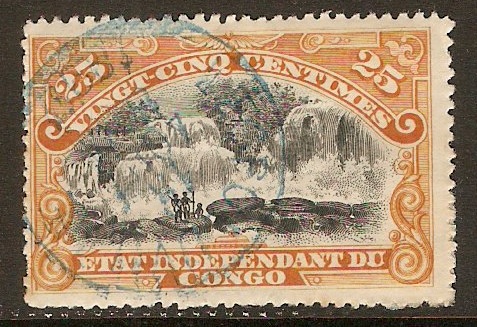 Ind. State of the Congo 1894 25c Black and orange. SG20.